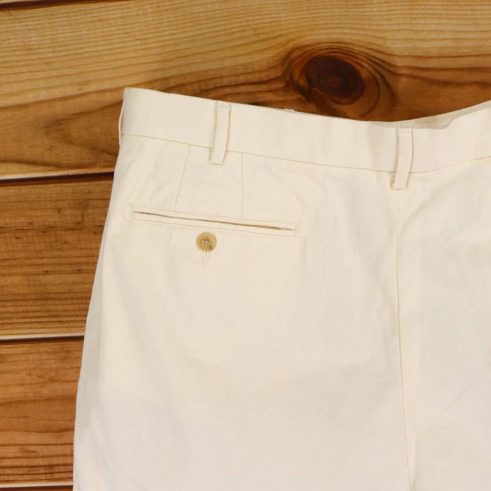 Daniel Cremieux‎ Collection Shorts Mens 42 Ivory Cotton Blend Chinos Pockets NWT